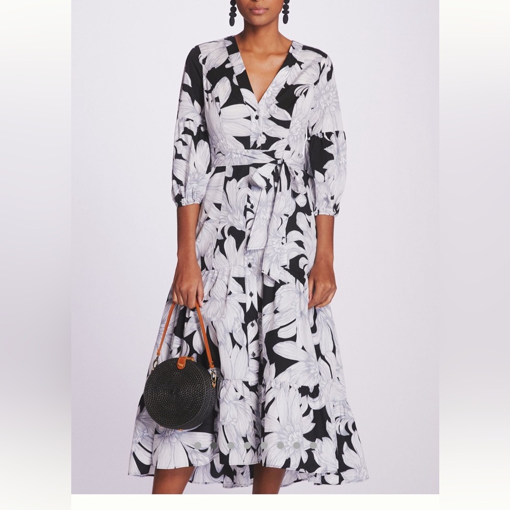 Maeve by Anthropologie puff sleeved midi dress
